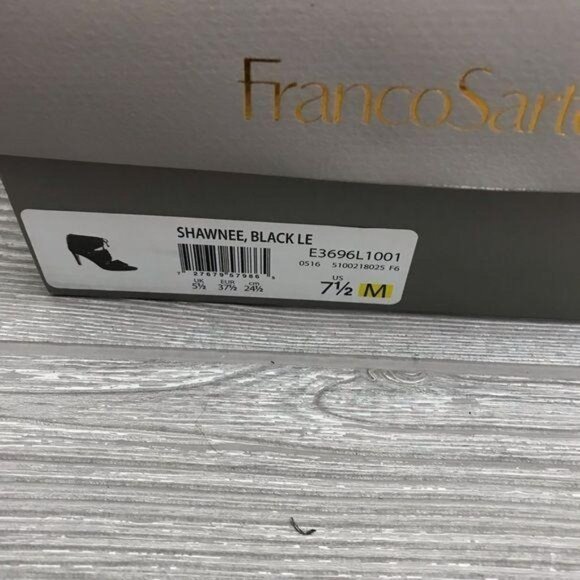 NIB Franco sarto Shawnee black 7.5 tie heel shoes corset front - Picture 8 of 8
